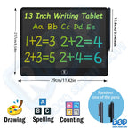 13/16 Inch LCD Drawing Tablet Writing Board Color Doodle Counting Practice Chalkboard Educational Toys For 3-12 Years Kids Gifts