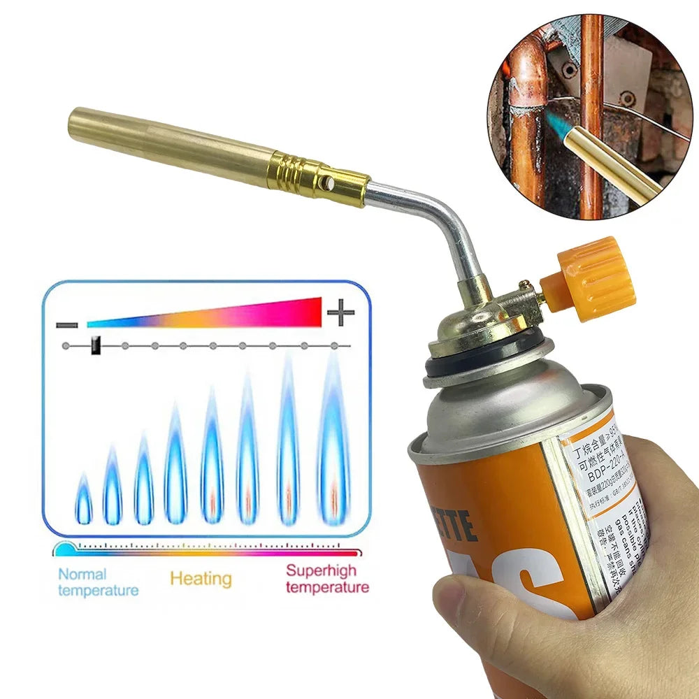 1PC Portable Outdoor Camping BBQ Heat Gun Butane Burner Welding Gas Torch Flame Gun Brazing Flamethrower for Soldering Main image