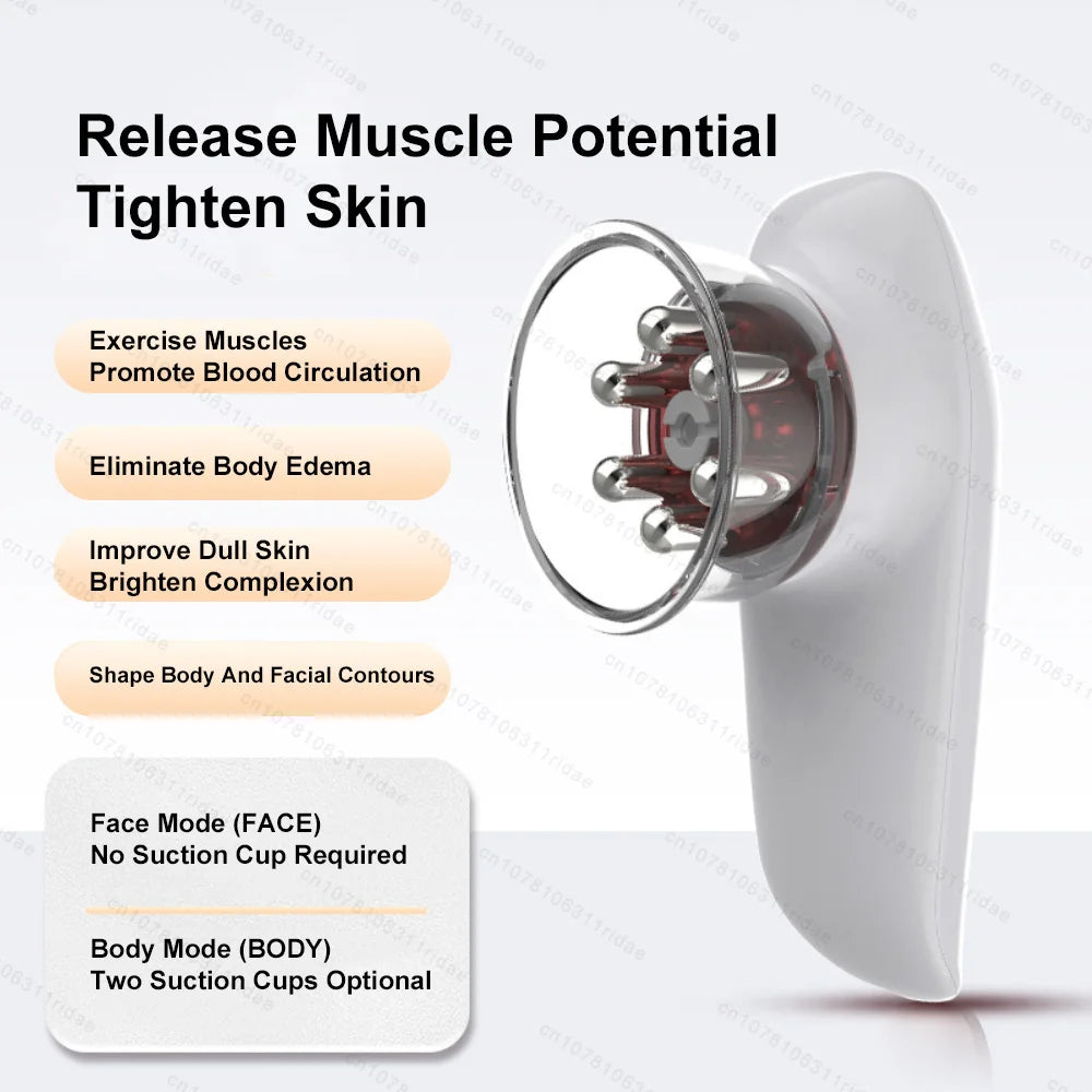 Electric Fat Cellulite EMS Removal Abdomen Massage Device Strong Suction Deep Tissue Body Sculpting Massager Tool Anti Cellulite