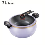 1 Piece of Fat Daddy Micro Pressure Cooker, 7L Large Capacity, 26cm, Suitable for Home Use, Multi-Functional Non-Stick Pot for Stewing and Cooking Soup, Compatible with Induction Cookers and Gas Stoves