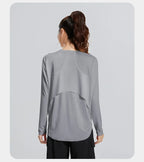 STOUREG Yoga Cover Up, Breathable Sportswear, Loose Fitness Shirt, Plus Size Workout Tops, Summer Cooling T-shirt