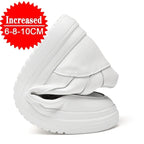 High Quality Men Sneakers Elevator Shoes for Men Fashion Casual Shoes Comfortable Leather Sports Shoes height increase 6/8/10cm