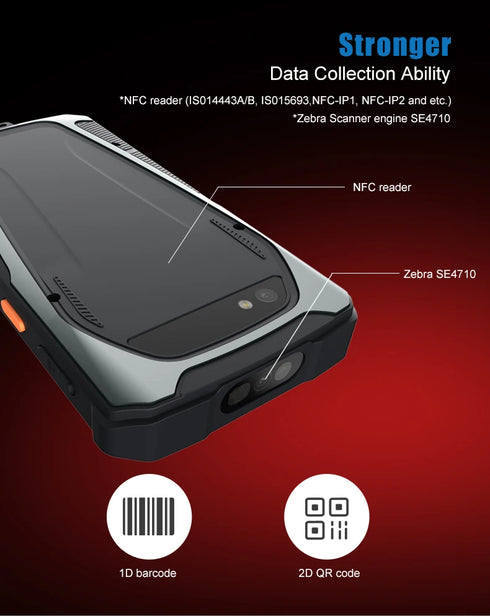 Handheld 125khz-134.2khz RFID Animal Ear Tag Reader Android PDAs Scanner for Cattle/goat Dairy Farm Livestock Data Management