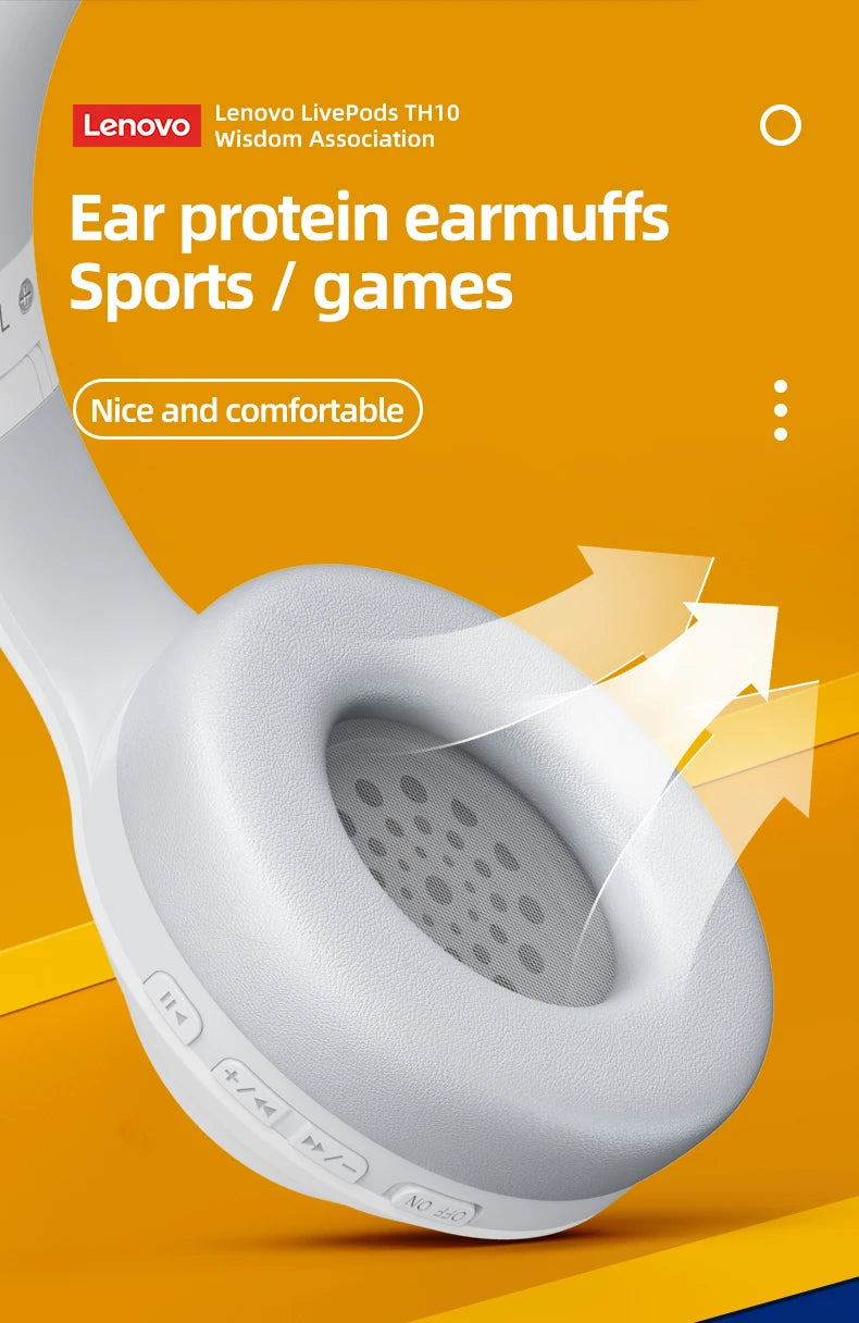 Lenovo Thinkplus TH10 TWS Stereo Headphone Low Latency With Long Endurance Gaming Bluetooth Earphones Music Headset with Mic