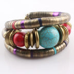 Vintage Multi - Layer Beaded Bracelets for Women Men, Fashion Jewelry Accessories, Retro bracelets femme