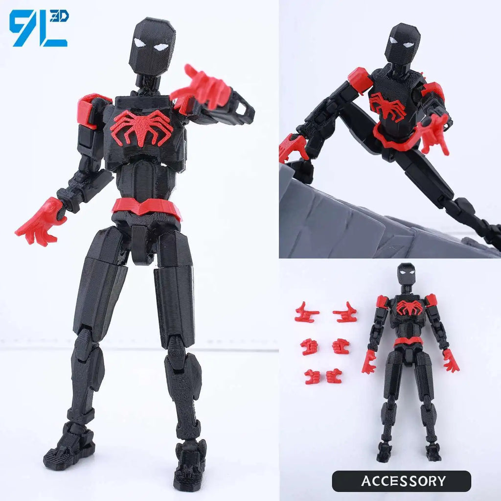Venom Spider-Man Lucky13 Dummy13 Action Figures - 3D Printed T13 Multi-Jointed Shapeshift Mannequin Anime Collectible Toys