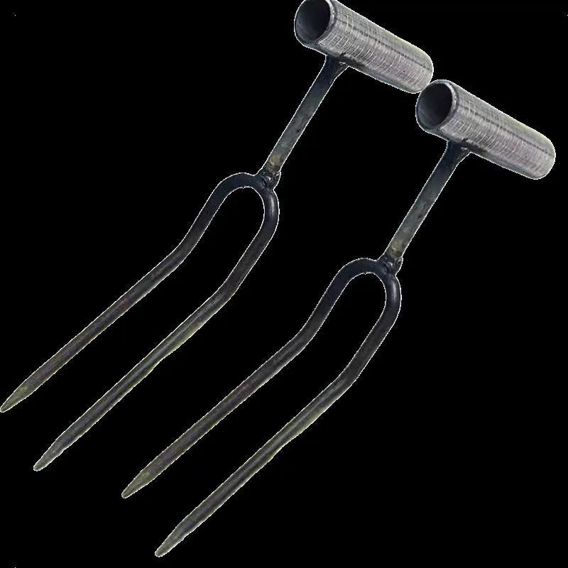 Handheld Adjustable Gardening Two Teeth Fork Stainless steel multifunction Gardening Spade Fork