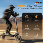 V5Pro Offroad E Scooter 10 Zoll ABE zertifiziert 500W 48V12.5Ah Geländereifen Dual Federung E Bremse Voltix APP Deutschland