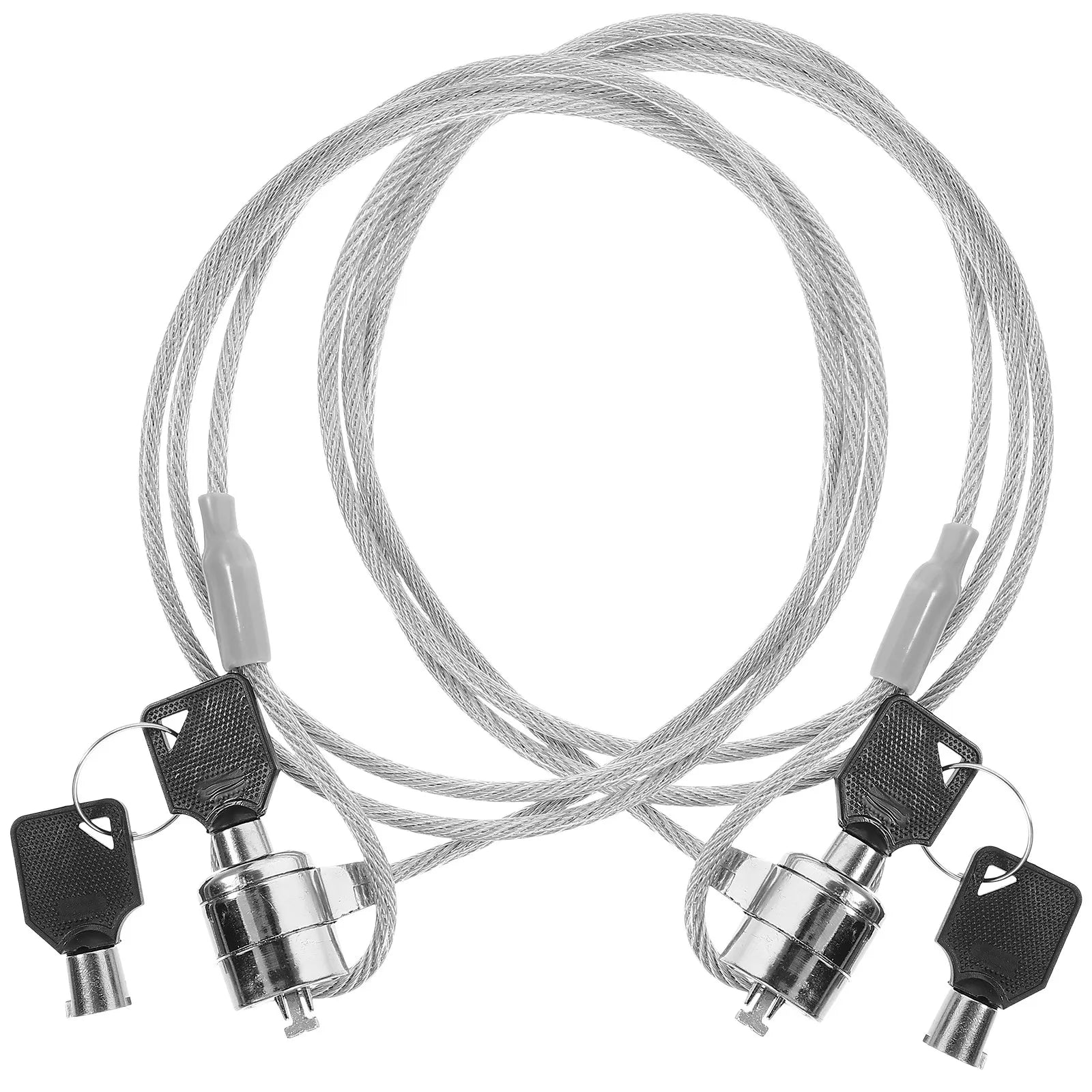 2Sets Security Hardware Cable Lock 6Ft Keyed Laptop Locking Cable for Notebook Pc Monitor Anti-Theft Device with Smooth Rotating