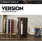 Family Passport Wallet with AirTag Slot for Travel Genuine Leather Credit Card Boarding Pass Holder Pen Cover Money Clutch Bag