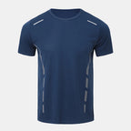4/1 Pcs Men's Summer Multicolor Quick-drying Sports Short Sleeve Loose Breathable Fitness Running Badminton T Reflective Strip
