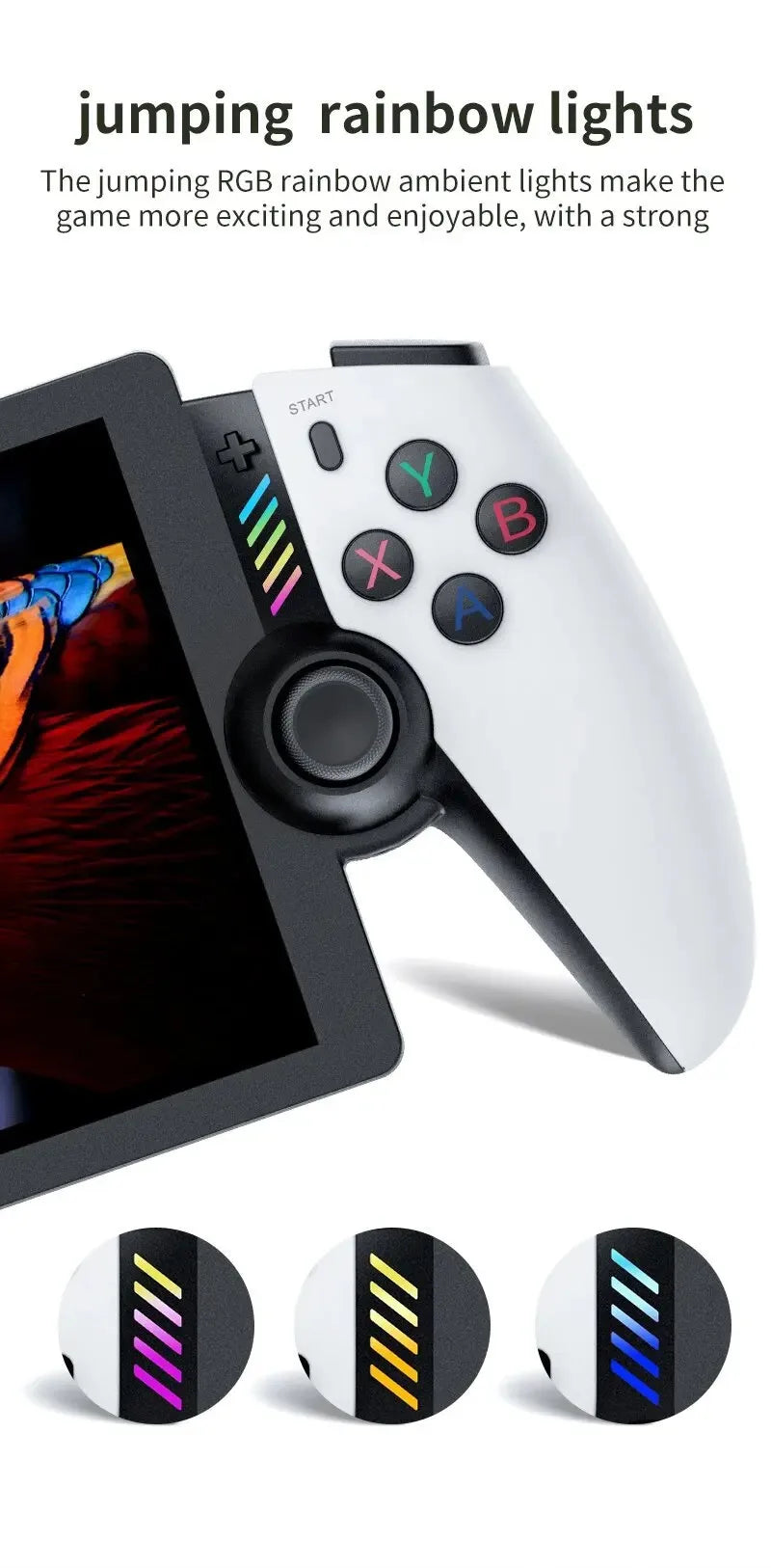M28 Retro Handheld Video Game Console, 7.1-inch screen, 30+ emulators for PS2/PS1/PSP, 3D dual analog sticks [God of War Classic