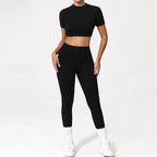 Seamless Yoga Sets Sports Fitness High Waist Hip-lifting Shapeing Trousers Backless Bra Suit Workout Gym Leggings Sets for Women