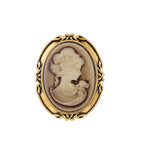 Vintage Victorian Design Queen's Cameo Brooch Pin, Antique Wedding Beauty Jewelry Gift, Elegant Style