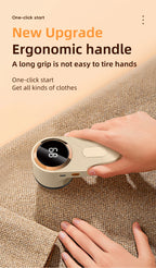 2025 New 1200mAh Lint Remover for Clothing LED Digital Electric Pellet Fluff Remover USB Rechargeable Fuzz Fabric Shaver Sweater