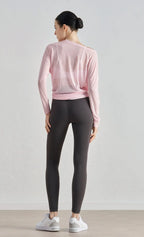 Breathable Long Sleeve Yoga Cover up Lightweight Quick Dry Running Top for Women Loose Fit Simple Sport Fitness Outdoor Leisure
