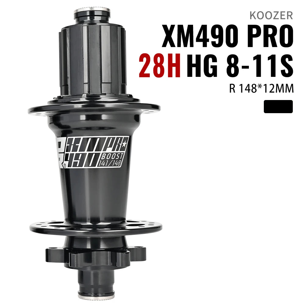 2024 KOOZER XM490 PRO BOOST Mountain Bike Hubs Steel shaft Sealed Bearing 148x12MM 110x15MM 141x5MM 28H 32 Holes Noise hub