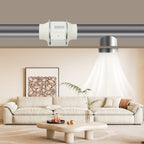 220V Duct Fan, Silent Inline Ventilation Exhaust Fan Air Ventilator for Kitchen/Bathroom/Bath, 2600rpm