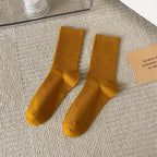 33 Colors Summer Cotton Soft Socks Happy Colorful Women's Mid-tube Stocking Fashion Trend Red Green Ankle Sox Autumn Hosiery