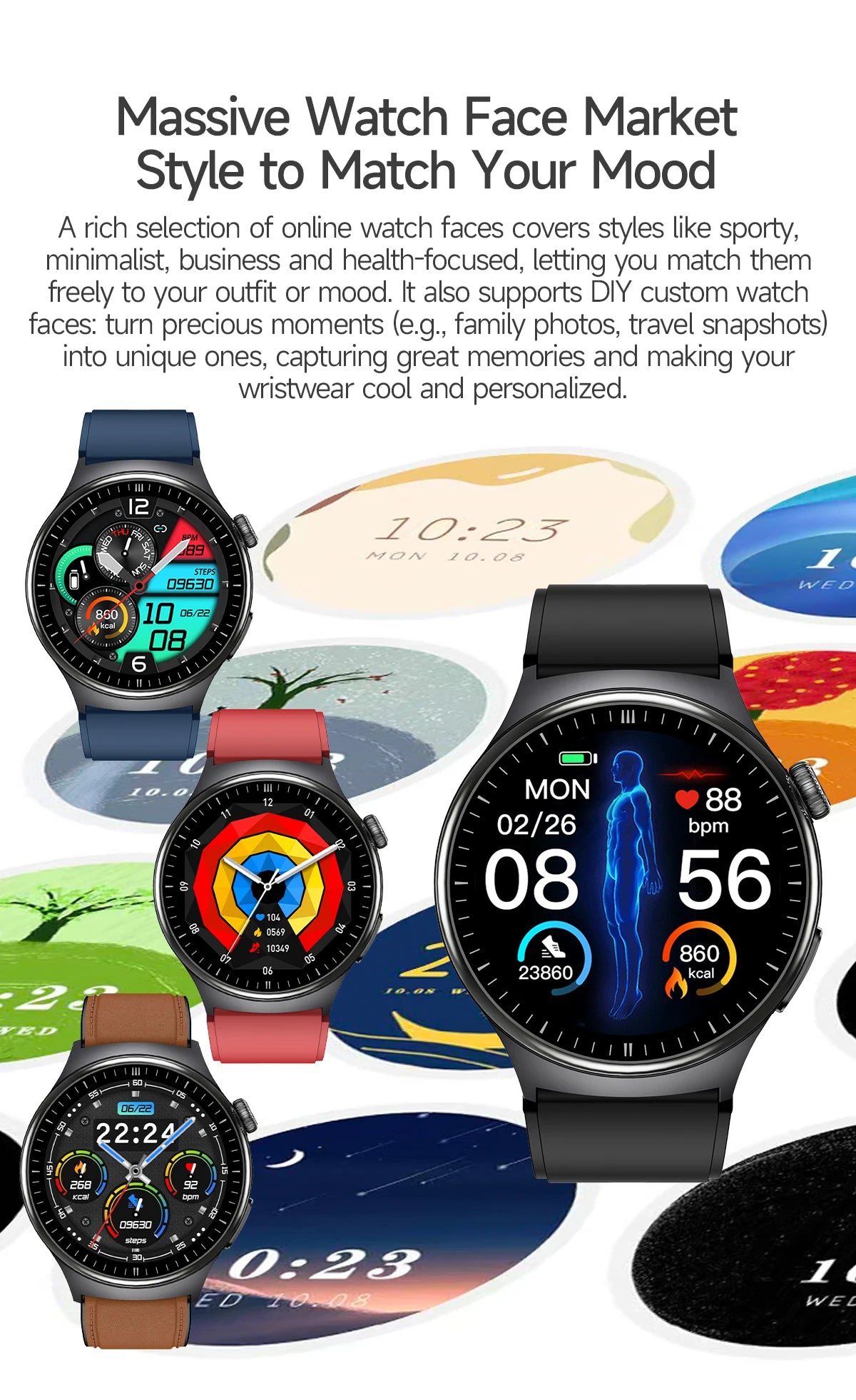 2026 New Accurate Body Health analysis Smart Watch Men ECG Blood lipids Uric acid Blood Pressure Body Fat Voice Call Smartwatch