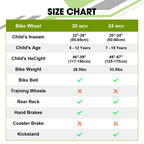Hiland 20/24 Inch Children's Mountain Bike for Children Boys Girls from 6-10 Years with Shimano 6 Speed Gears