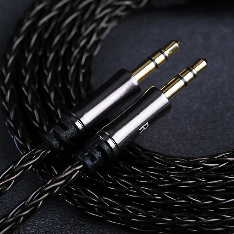 OPENHEART 16 Core Headphone Cable 1 to 2 jack dual 3.5/2.5/4.4mm/XLR Balance Cable For HIFIMAN DENON Replacement Cable 2m 3m