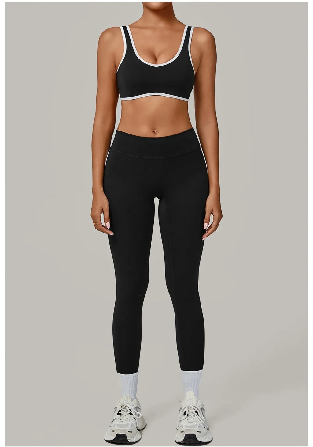 2PCS Women's Yoga Set High Waist Peach Hip Removable Padding Sports Bra Pants Fitness Suit Running Workout Gym Leggings Yoga Set