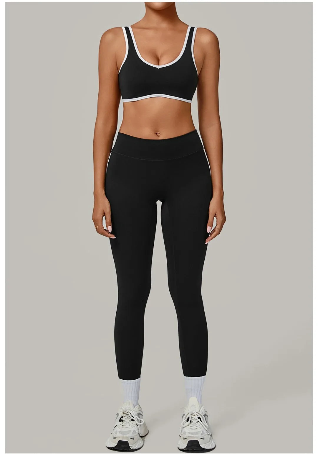 2PCS Women's Yoga Set High Waist Peach Hip Removable Padding Sports Bra Pants Fitness Suit Running Workout Gym Leggings Yoga Set