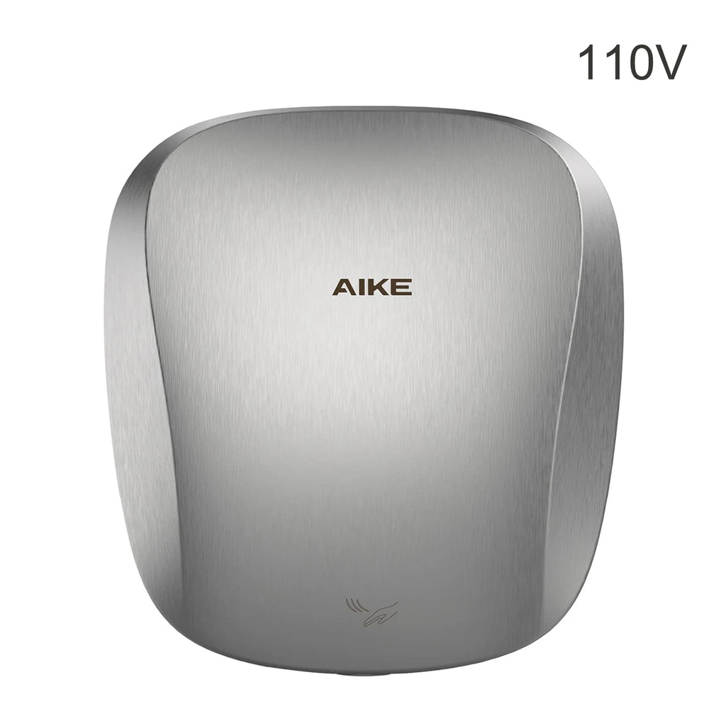AIKE Air Tank Heavy Duty Automatic Hand Dryer HEPA Filter UL Approved 1450W Brushed Stainless Steel Finish Hand Drying Machine