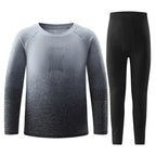 Kelme Children's Quick Drying Clothes Set Outdoor Running Sports Long Sleeve Knitted Training Base Shirt For Boys And Girls