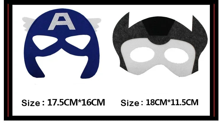32/28/10 Pcs/Lot Superhero Mask Cosplay Christmas Halloween Kids Adult Carnival Party Props Children's Birthday Felt  Masquerade