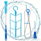 4 in 1 Hydration Water Bladder Cleaning Kit Multifunctional Tube Brush Drying Rack Portable Cleaner Tool for Camp Hike Water Bag