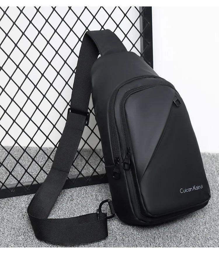 Men's Fashionable Casual Chest Bag Outdoor Cycling Waterproof Durable Sports Backpack Trendy Versatile Portable Crossbody Bag