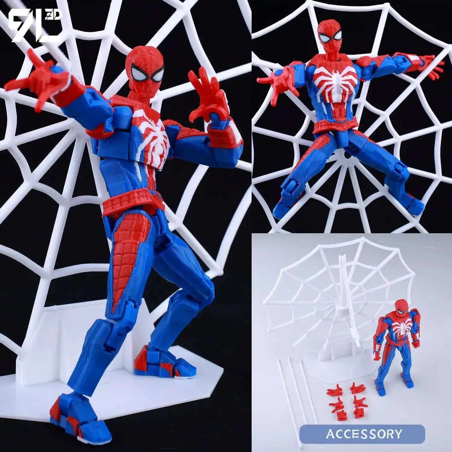 Venom Spider-Man Lucky13 Dummy13 Action Figures - 3D Printed T13 Multi-Jointed Shapeshift Mannequin Anime Collectible Toys
