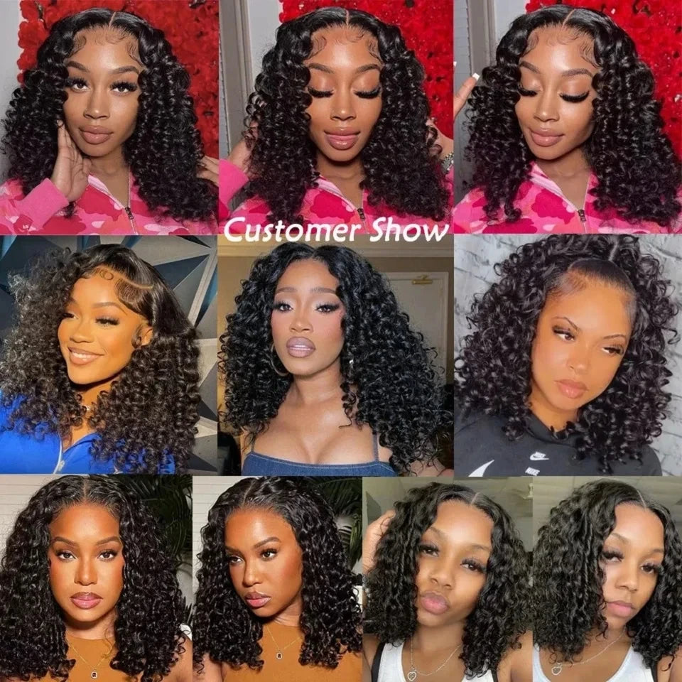Pixie Curly Human Hair Weave Bundle With Closure Brazilian Human Hair Weave Extensions 100% Human Hair Weft HD Lace Closure