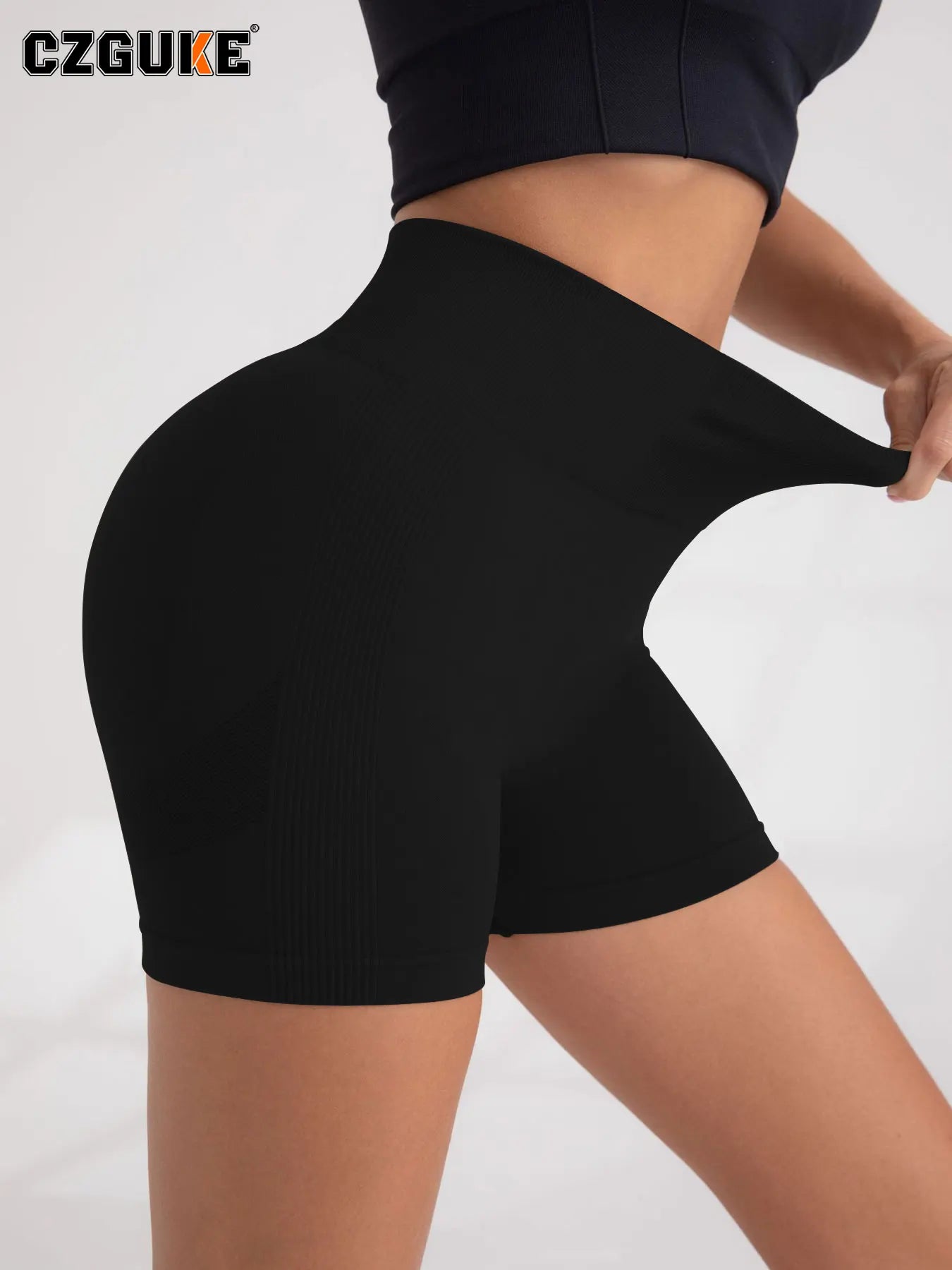 CZGUKE Ladies' outdoor sports shorts fitness pants gym warm-up yoga pants high-quality tight jogging shorts and cycling shorts
