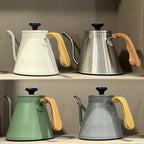 Stainless Hand Drip Coffee Maker with Thermometer Goose Beak Kettles Teapot Gooseneck Kettle Coffee Pot