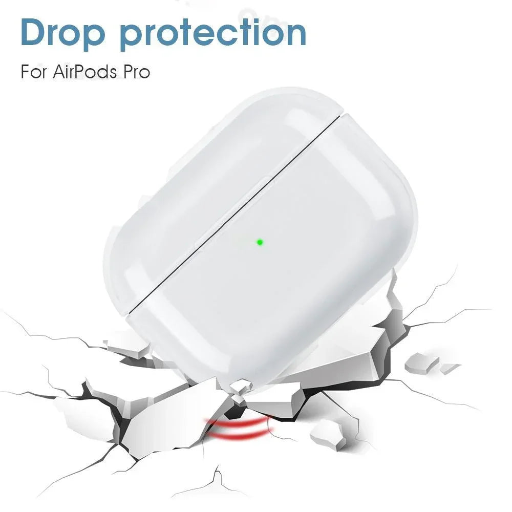Transparent PC Earphone Case For AirPods 4 3 2 1 Pro 2 USB C Cover Hard Anti-fall Clear Headphone Coque For AirPods 4 4th Pro2