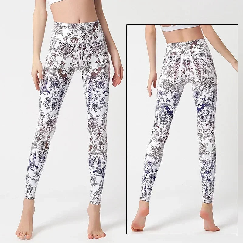 Cloud Hide Yoga Pants Long Sports Leggings Women Fitness Tights Girls High Waist Running Workout Trouser Plus Size Tummy Control