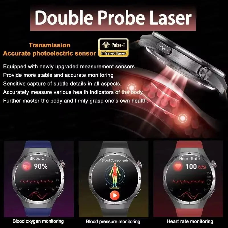 2026 New Nursing Grade ECG+PPG Smart Watch Health Analysis Blood pressure Lipids Uric acid Wireless HD Call Smartwatch Men Women