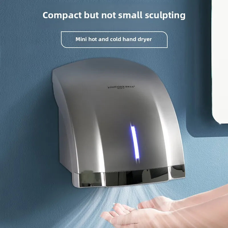 220V  Infrared Induction Wall-mounted Automatic Sensor Bathroom Hand Dryers Cold/Hot Commercial Dryer Machine,High-Speed Drying Main image