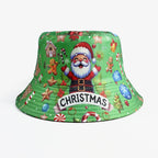 Cartoon Youthful Cool Novelty Christmas Santa Claus gift fisherman hat Outdoor Leisure Sunscreen Sun Hat Men Women bucket hats