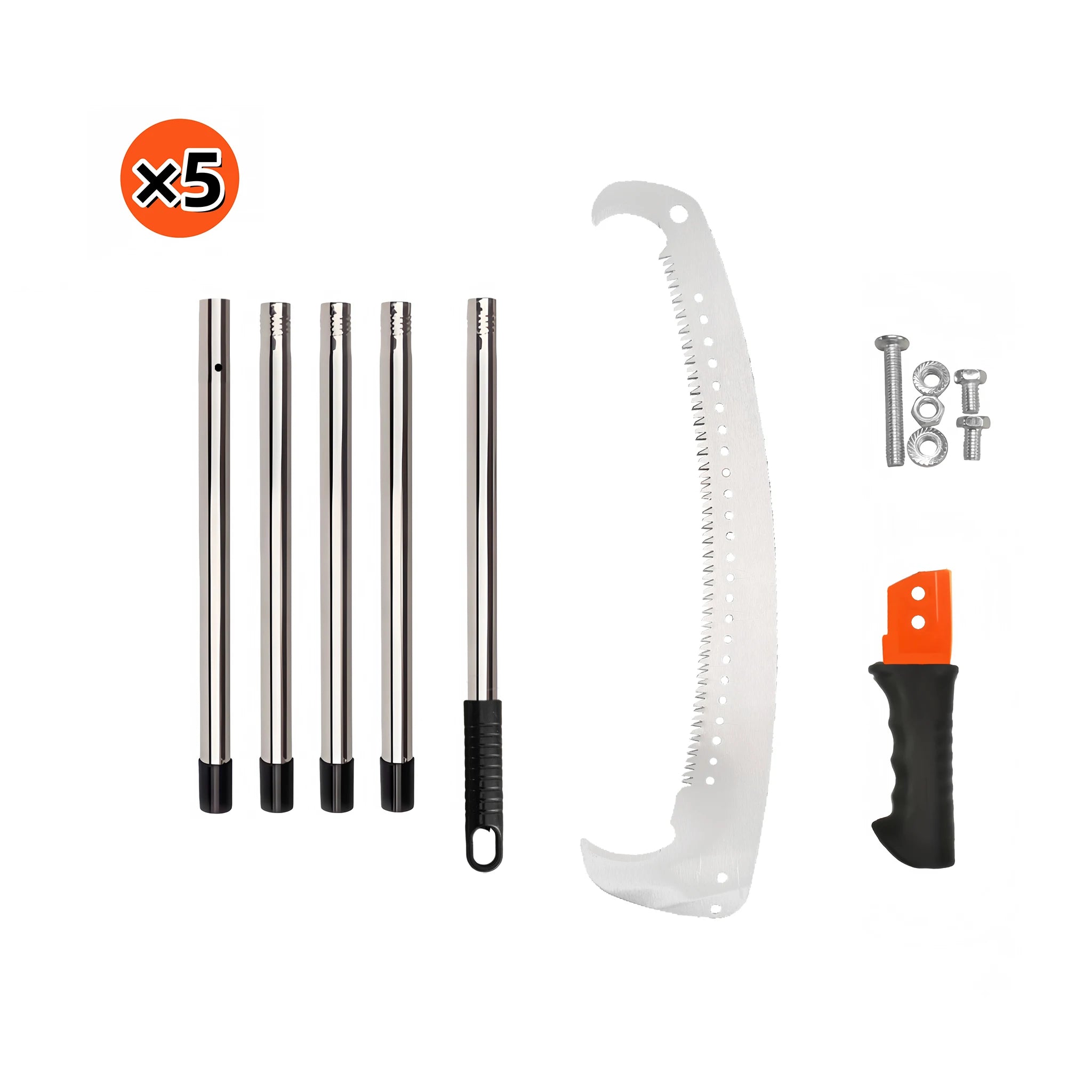 Extended double-hook aerial saw, multi-functional garden pruning saw, telescopic fruit tree pruning saw, garden pruning tool