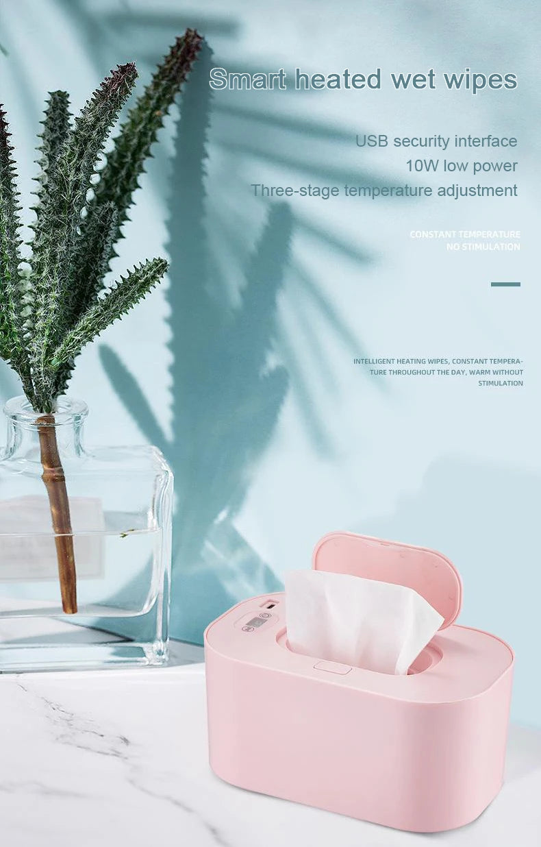 DMWD USB Wet Wipes Warmer Baby Wipe Heater Towel Dispenser Napkin Heating Box Home Car Use Wipe Warmer Case Disinfecting Wipes