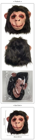 Gorilla Mask Animal Cosplay Mask Halloween Horror Play Novelty Funny Mascaras Drama Performance Animal Hood Carnaval Mask
