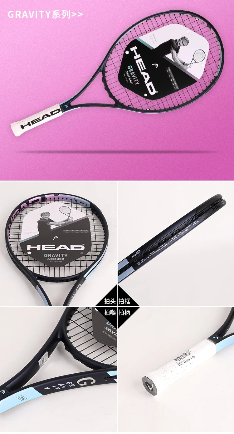 HEAD 2026 New Carbon Tennis Racket for Men Women Tenis Raquete Blue
