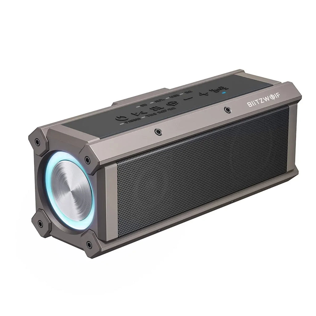 BlitzWolf BW-WA3 100W TWS bluetooth Speaker Quad Drivers Dual Diaphragm Deep Bass RGB Light IPX5 Waterproof 5000mAh Speakers