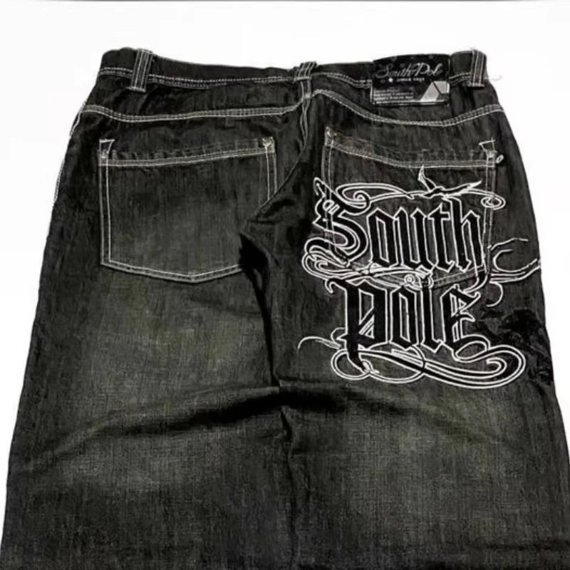 American Y2K 2025 New Baggy Wide Leg Black Jeans Overszied Women Street Casual Joker Denim Pants Couple Jeans Vintage Streetwear Secondary image