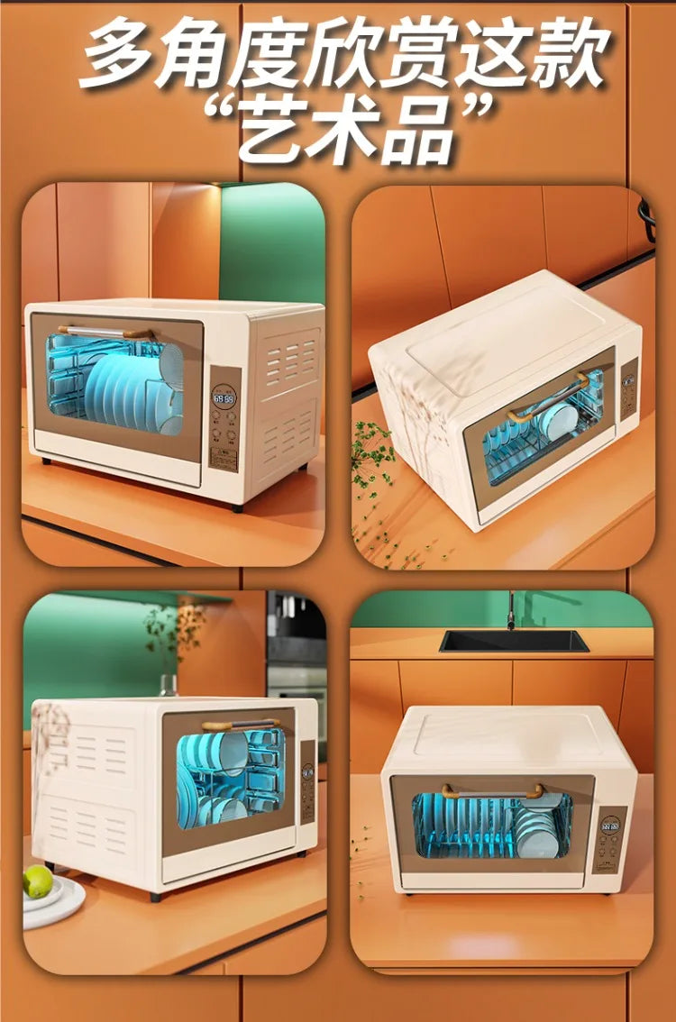 220V UV Disinfection Cabinet Portable Sterilizer for Baby Bottles Tableware Household Kitchen