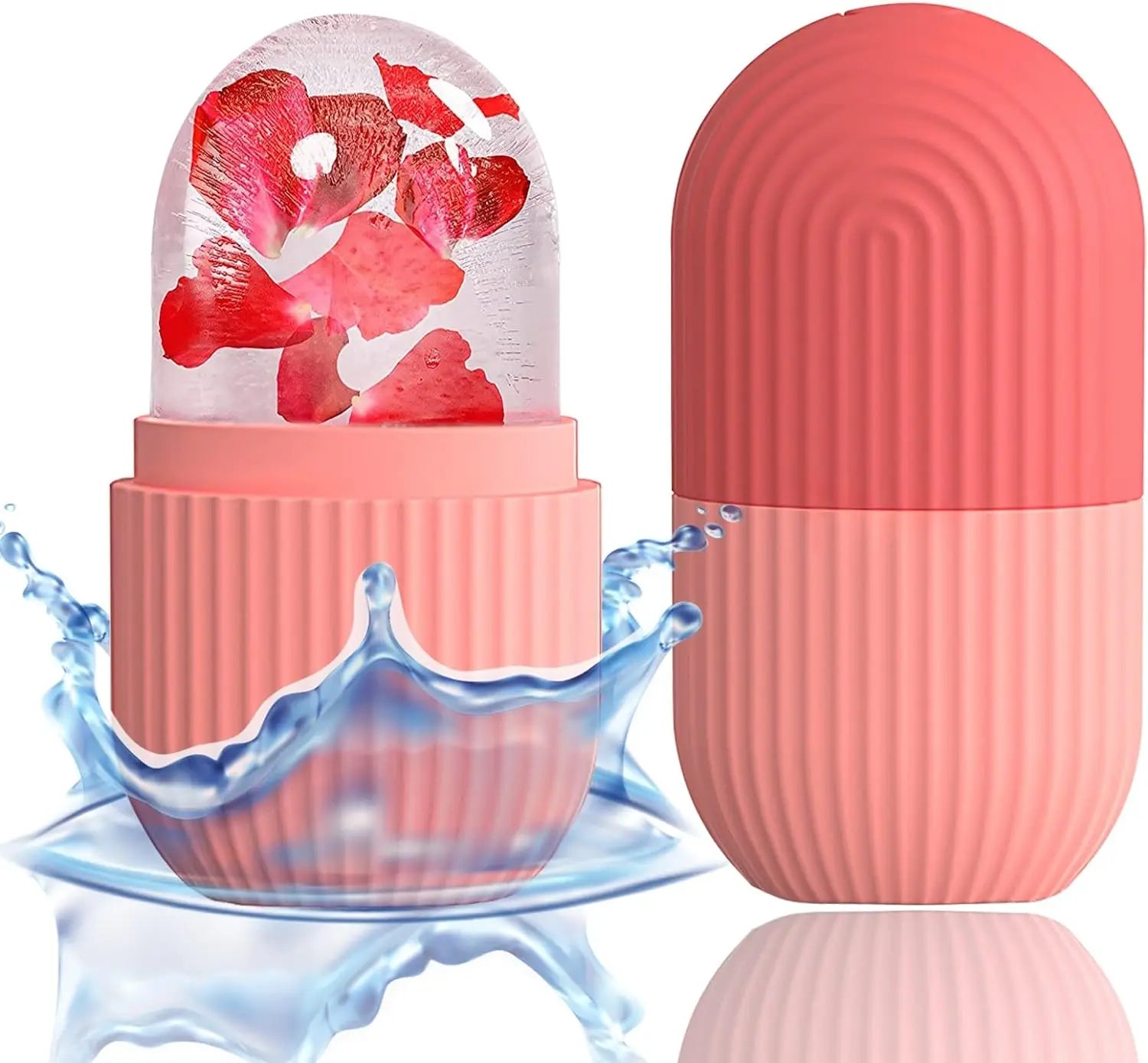 Silicone Ice Face Roller Contour and Shrink Pores,Remove Dark Circles,Massage Skin Beauty Facial Roller for Eyes,Neck,Care Tool Main image